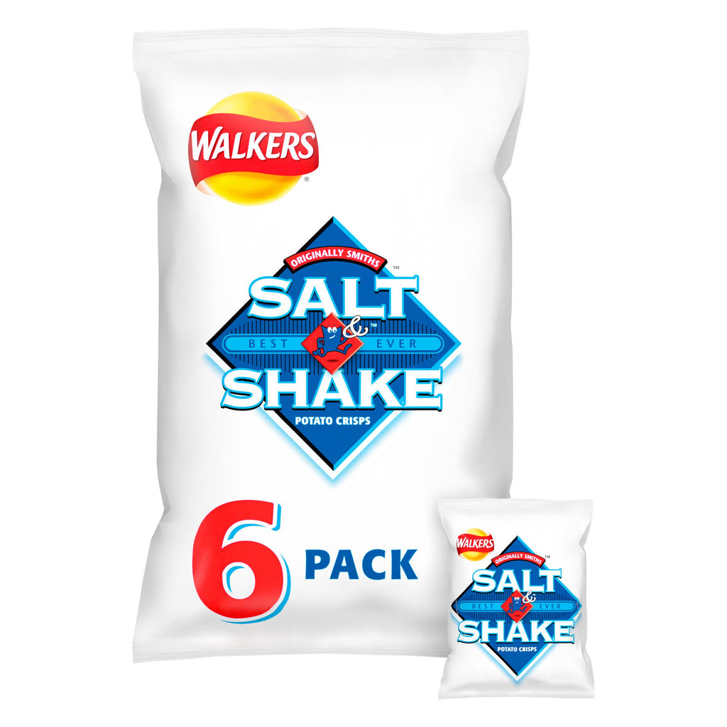 Walkers Salt & Shake Multipack Crisps 6x24g