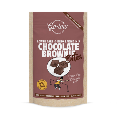 Holland & Barrett Go Low Baking Low Sugar & Keto Chocolate Brownie Bites Baking Mix 145g- Buy online at McGrocer