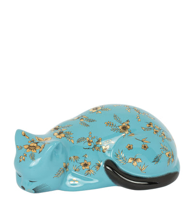 Harrods Fornasetti Ceramic Fiorato Cat Ornament- Buy online at McGrocer