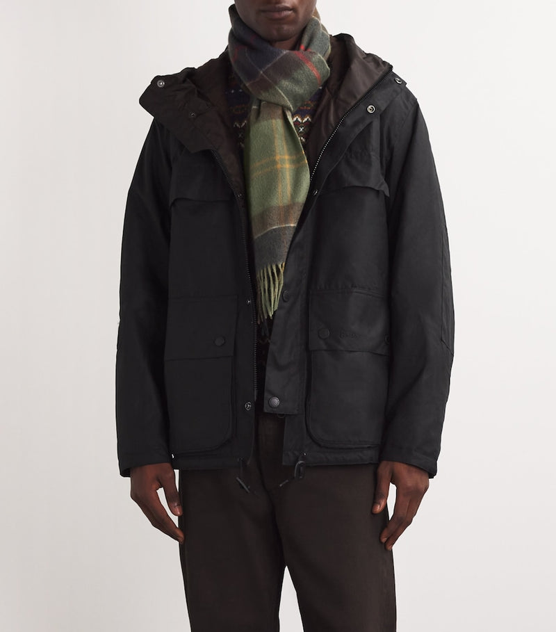 Barbour wool-cashmere tartan scarf 195x30cm, imported from the UK