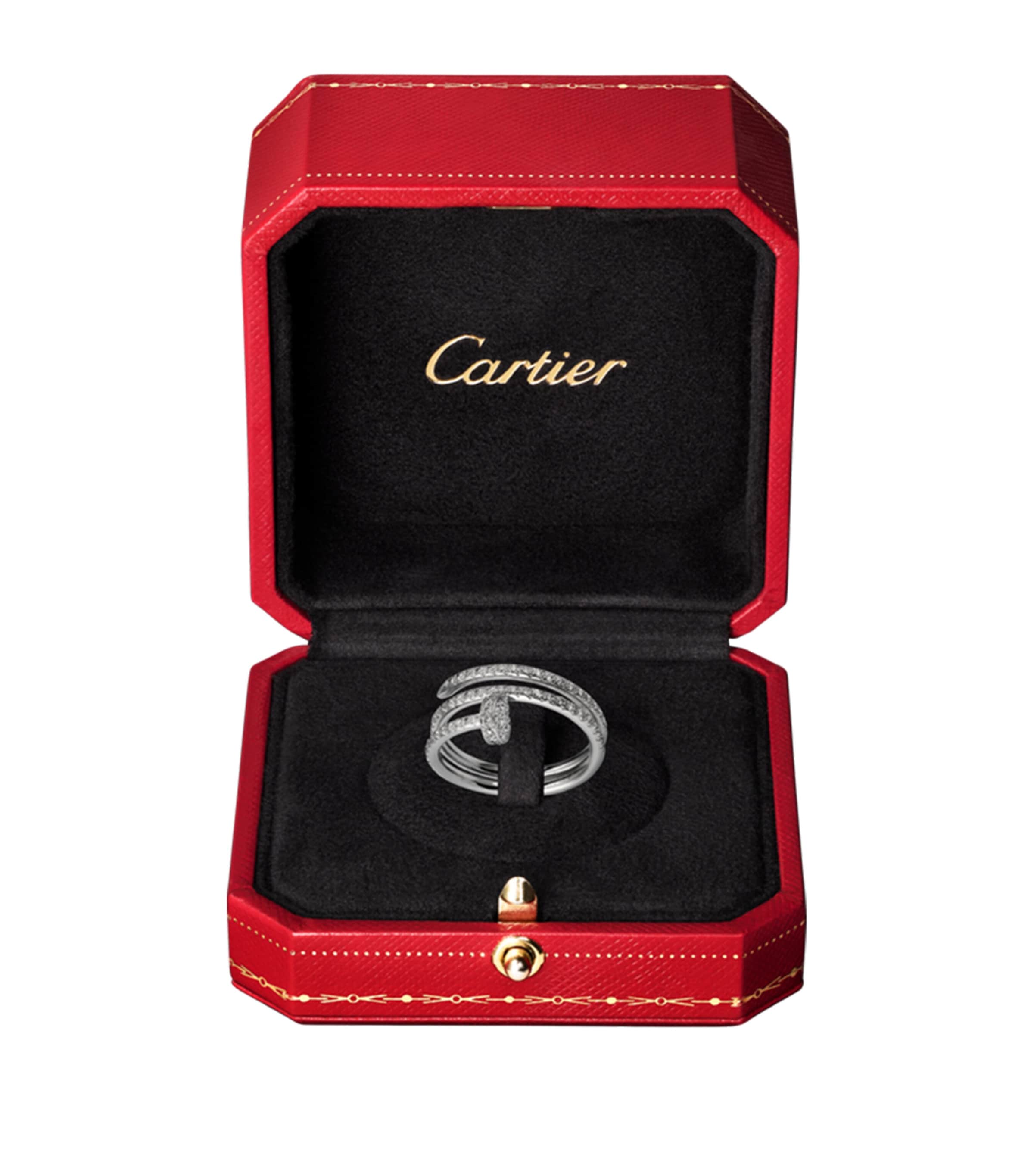 Cartier Juste Un Clou white gold pavé diamond ring (British brand)