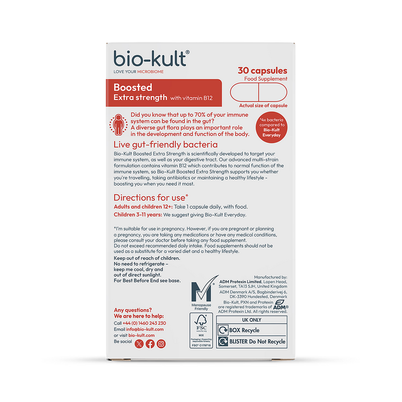 Bio-Kult Boosted probiotic capsules 30 count - British product
