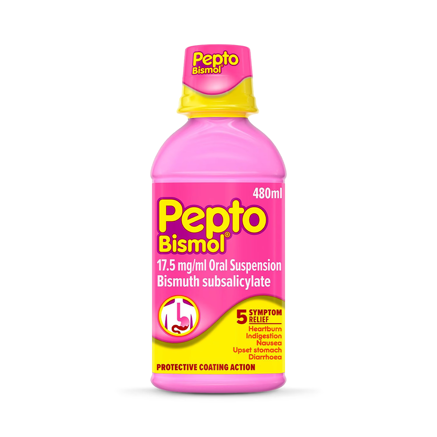 Pepto-Bismol oral suspension Mint 480ml, imported from the UK