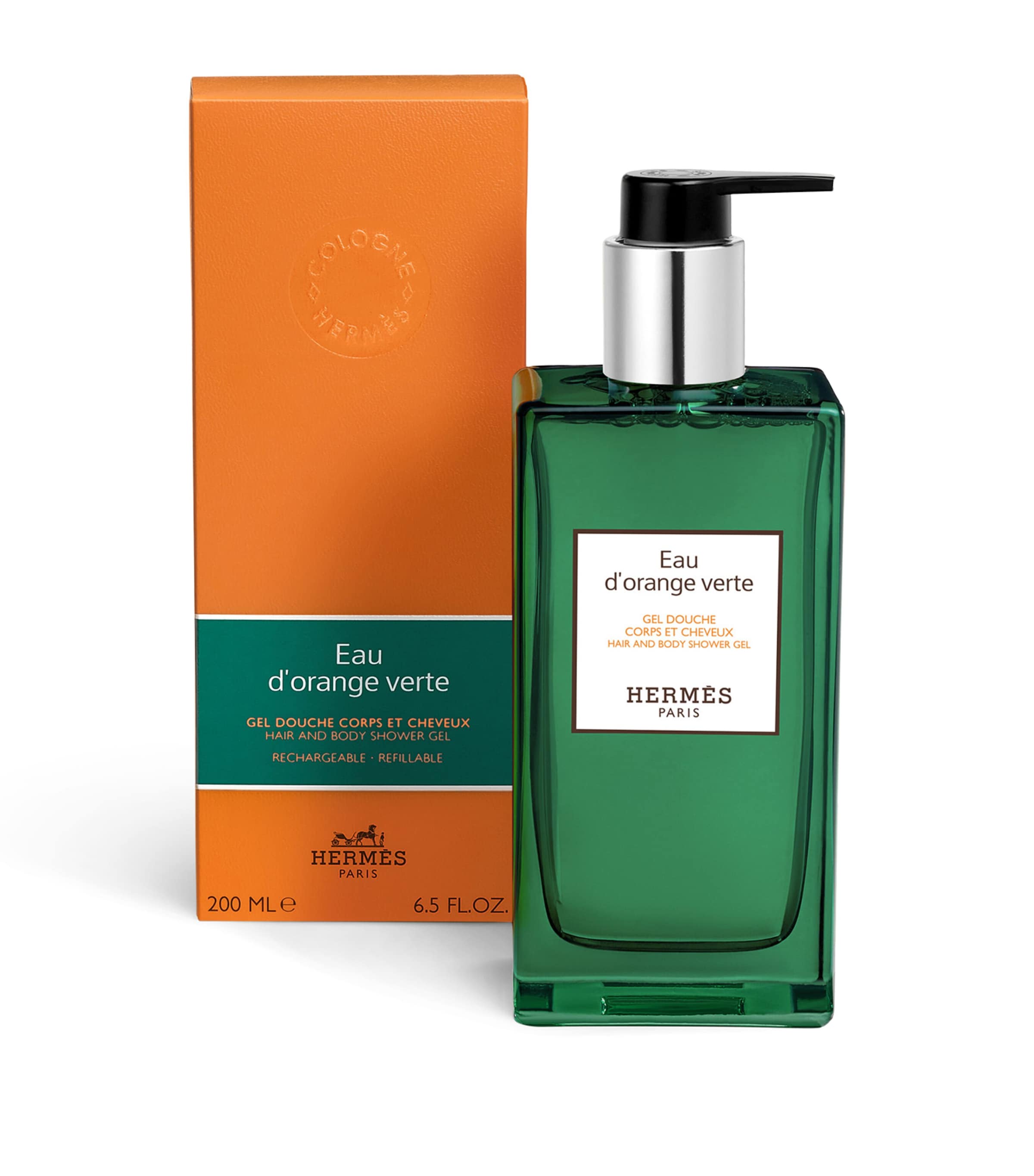 Hermès Eau d'orange verte shower gel 200ml, imported from the UK