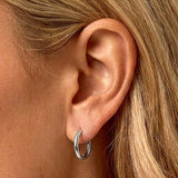 MUCHV silver small hoop earrings 18mm, imported from the UK
