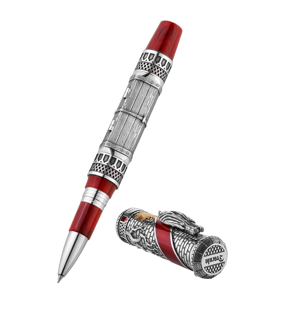 Montegrappa Sterling Silver Dracula rollerball pen, imported from the UK