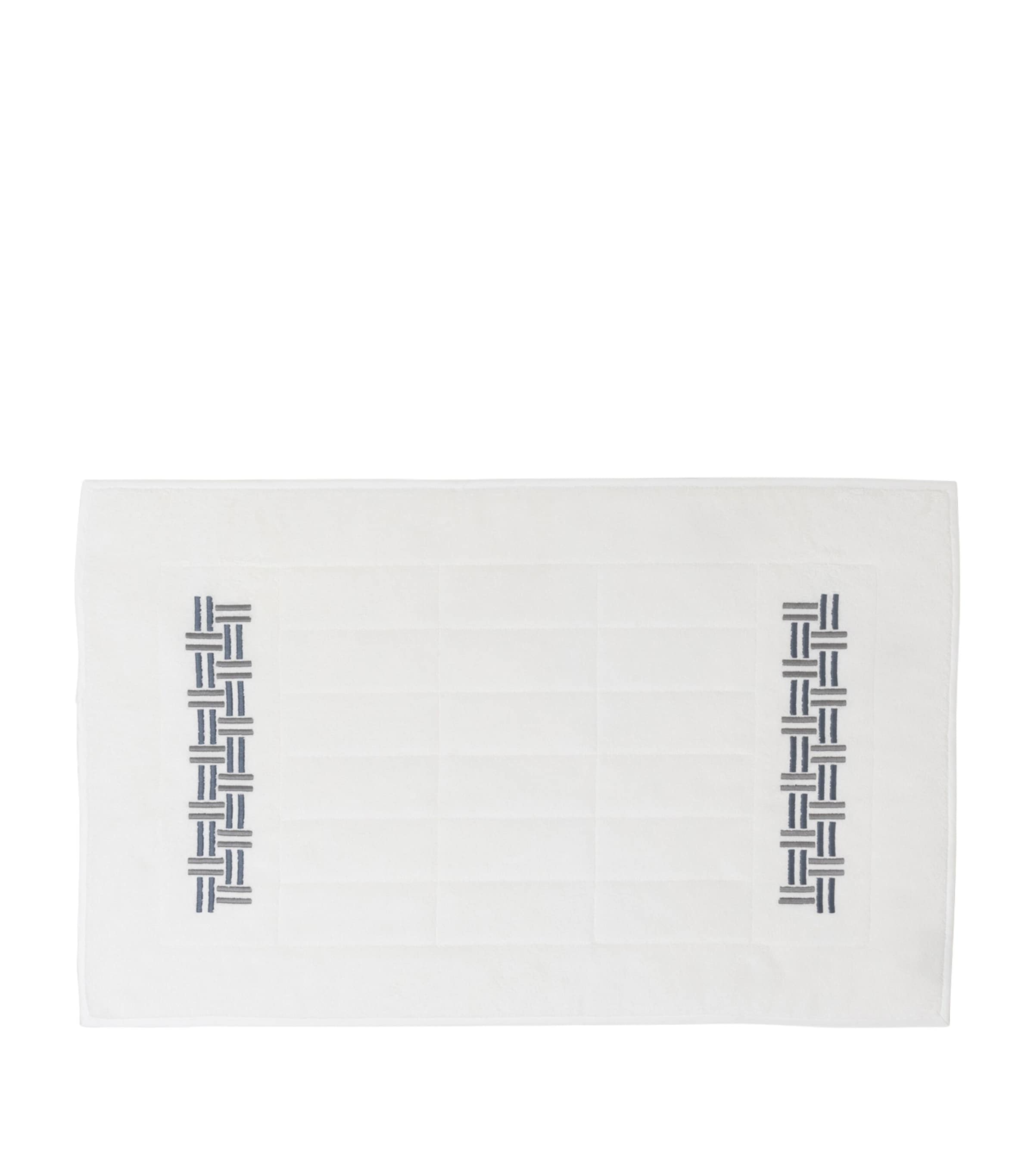 Frette basket weave bath mat 54cm x 87cm - British product