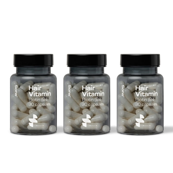 Sons Biotin hair supplement 900ug 3x30 capsules, imported from the UK