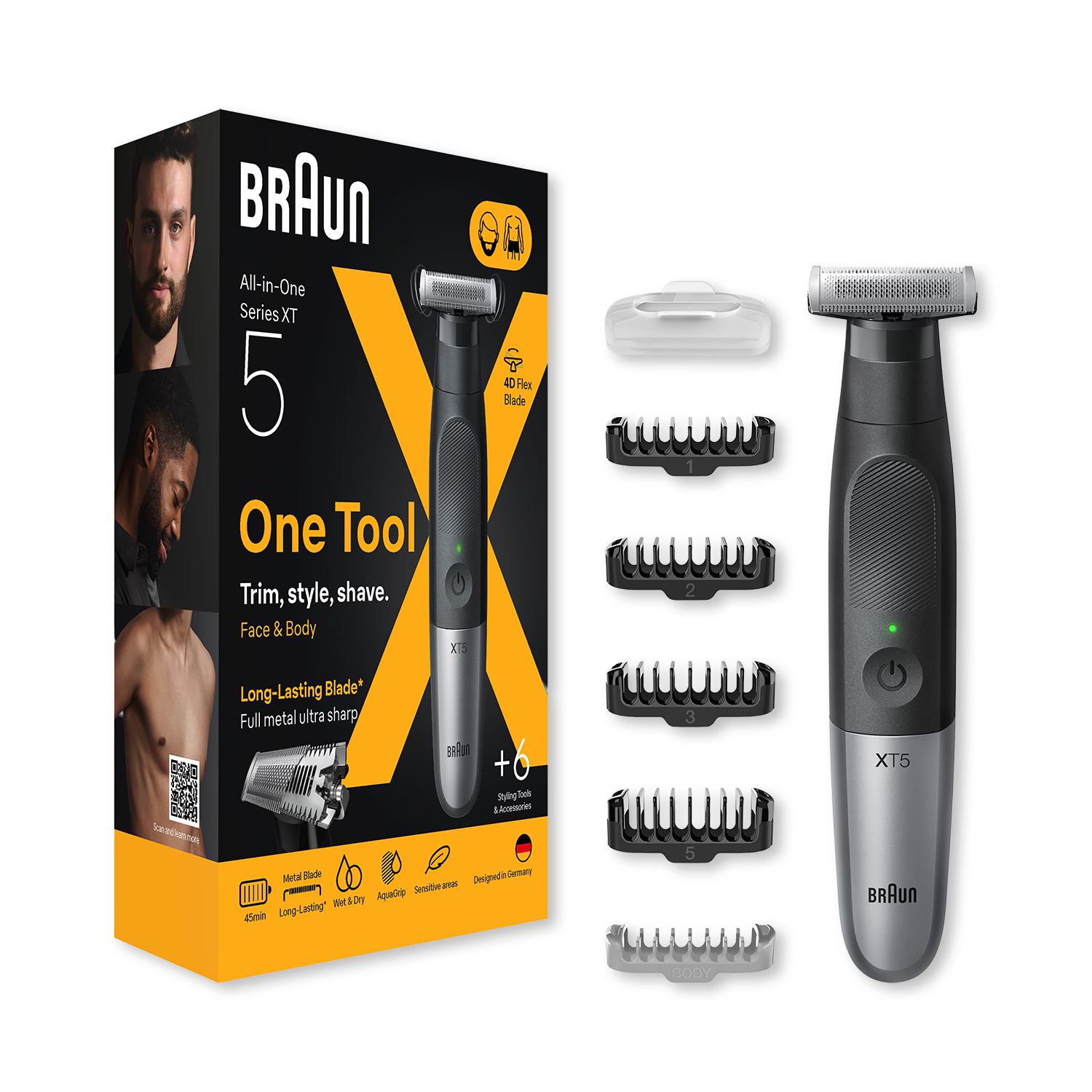 Braun XT5100 beard trimmer body shaver, imported from the UK