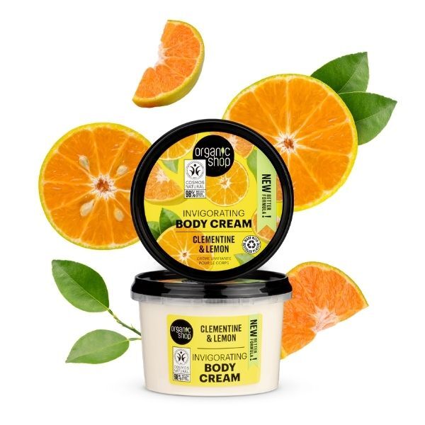 Organic Shop invigorating body cream with clementine and lemon 250ml (British brand)