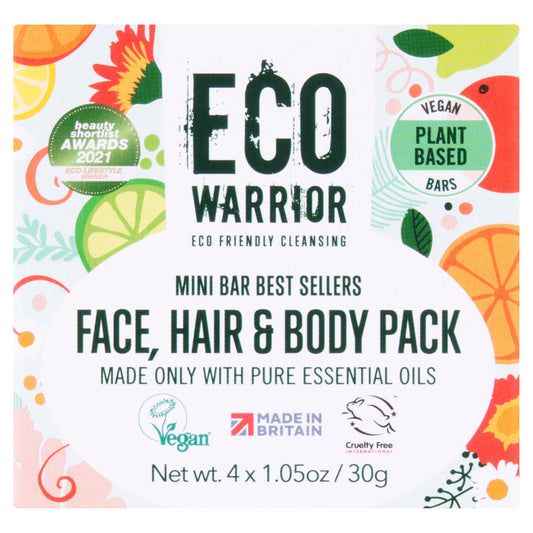 Eco Warrior Face, Hair & Body Wash 4x30g