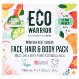 Eco Warrior Face, Hair & Body Wash 4x30g face & body skincare Sainsburys   