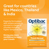 Optibac Travel Abroad probiotic capsules 20 capsules, UK version