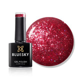 Bluesky red glittery gel nail polish - British product