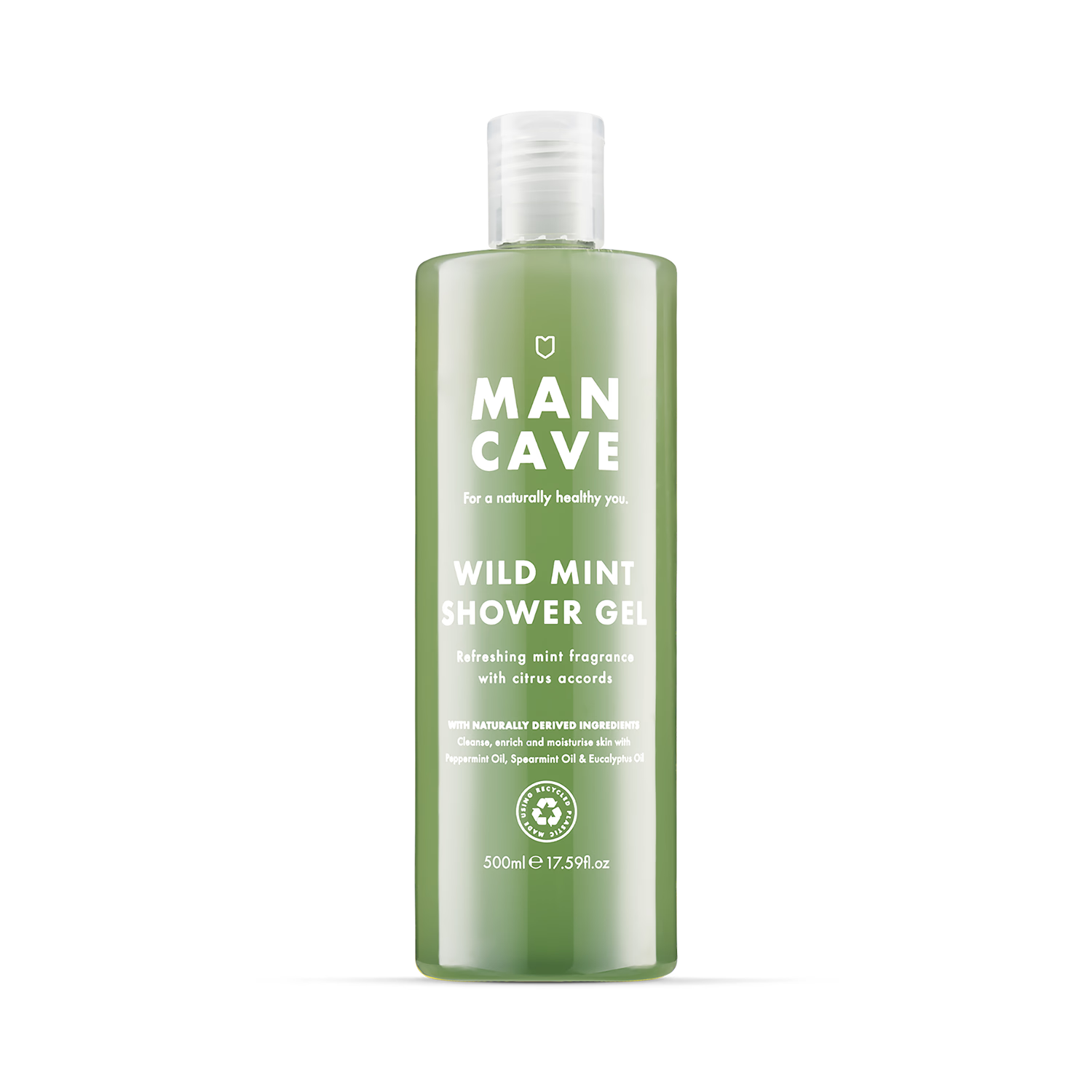 Mancave Wild Mint shower gel 500ml (British brand)
