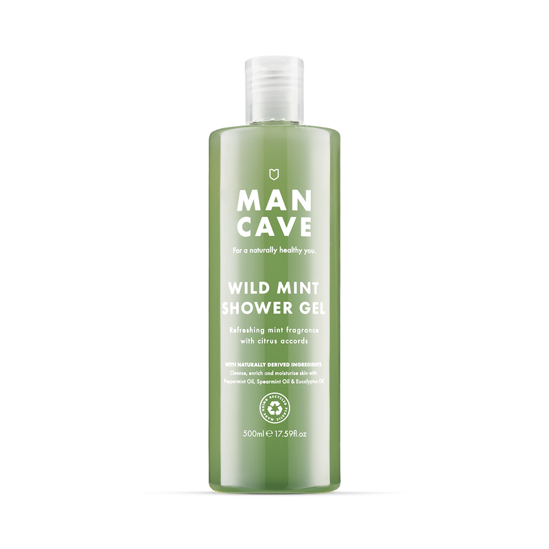 Mancave Wild Mint shower gel 500ml (British brand)