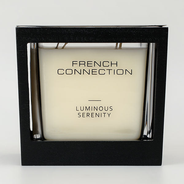 French Connection candle Wooden Collection Luminous Serenity 495g, imported from the UK