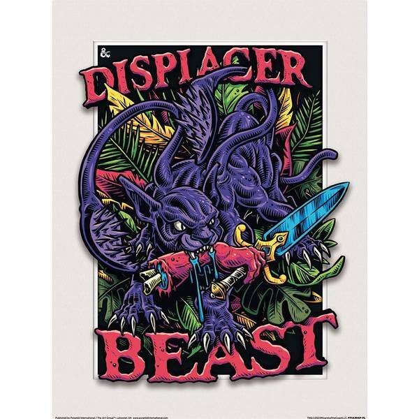 Dungeons & Dragons Displacer Beast paper print, imported from the UK