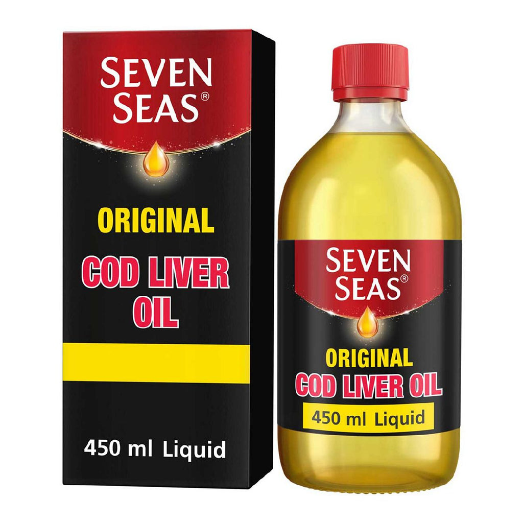 Seven Seas Cod Liver Oil Plus Omega-3 Fish Oil Liquid with Vitamin D 450ml