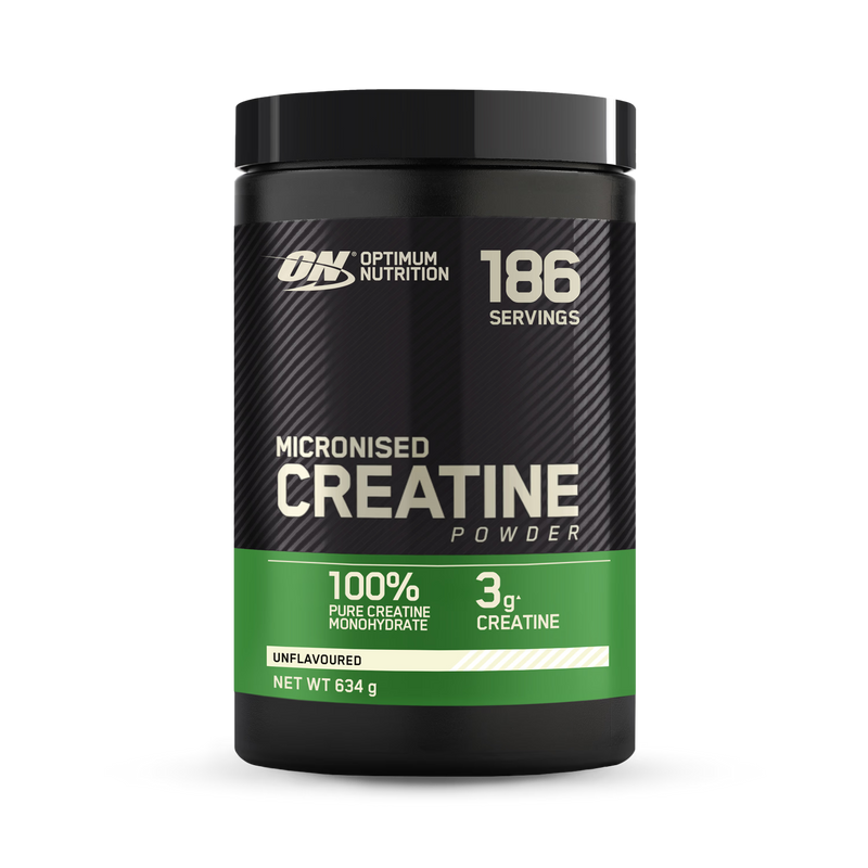 Optimum Nutrition Micronised Creatine Monohydrate unflavoured powder 634g, imported from the UK