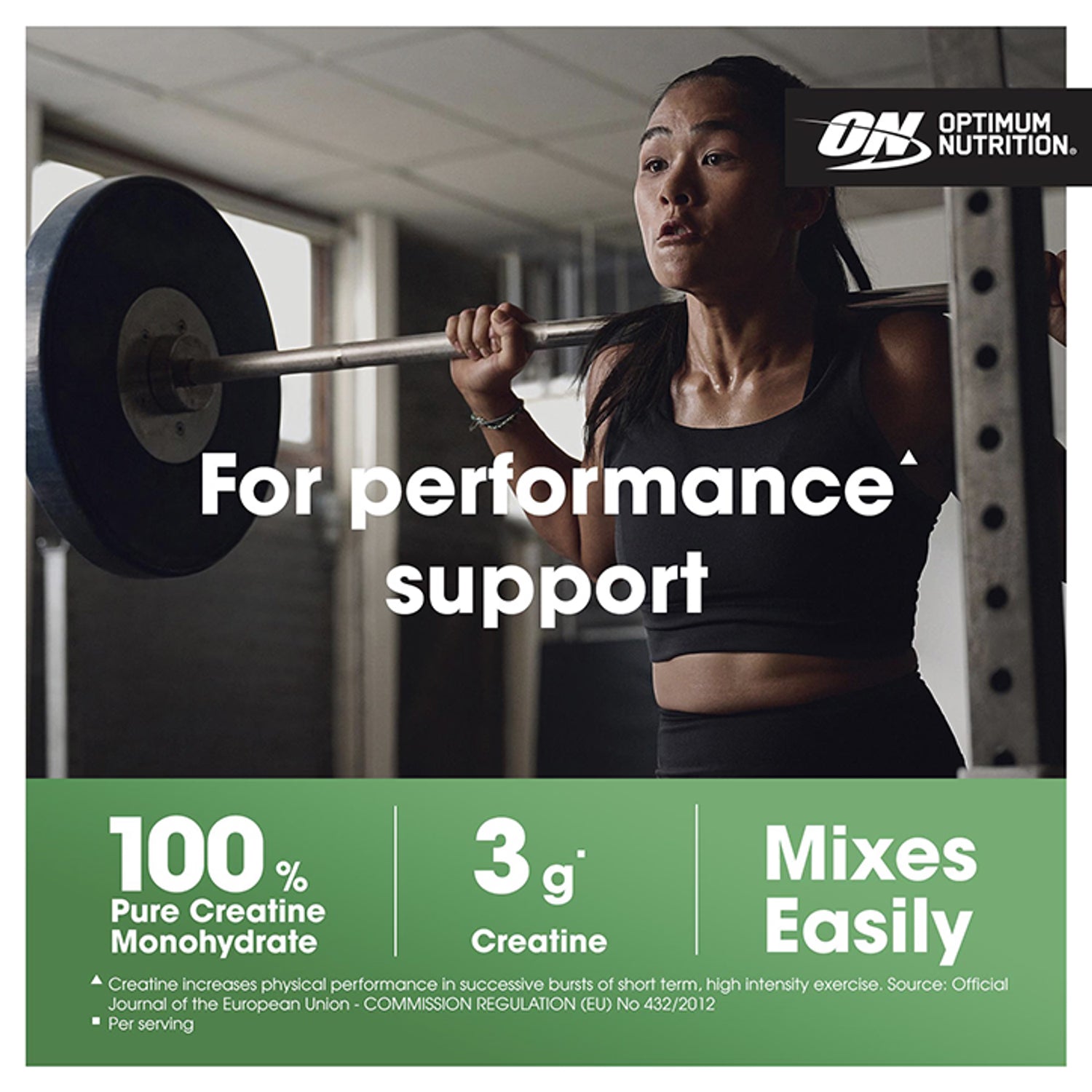 Optimum Nutrition Micronised Creatine Monohydrate unflavoured powder 634g, imported from the UK