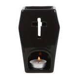 Something Different Coffin Oil Burner Gothic Ceramic 14cm (British brand)