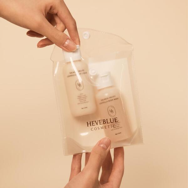 Heveblue PDRN Salmon Fruity Centella body travel kit 2pcs, UK version