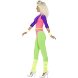 Smiffys 80s workout costume with neon headband (British brand)