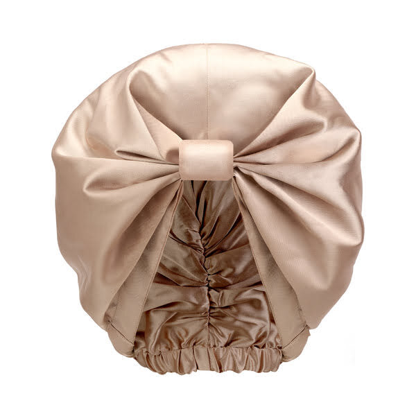 Silver Cloud satin hair wrap caramel, UK version