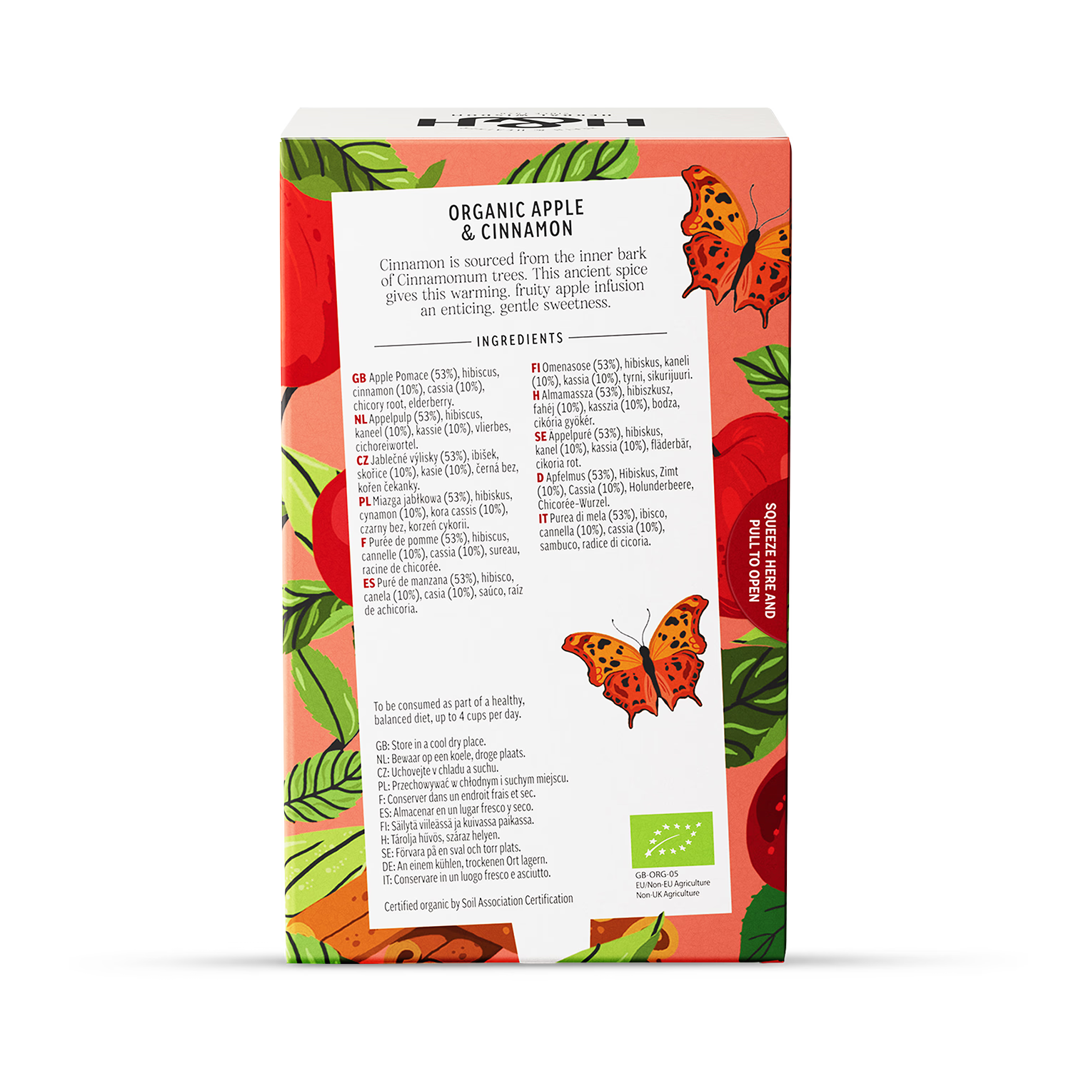 Heath & Heather apple cinnamon tea 20 bags, UK version