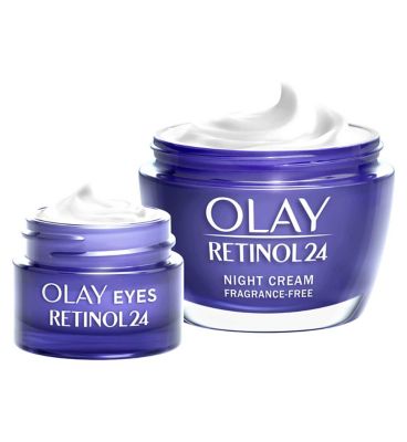 Olay Retinol Night Facial Moisturiser & Retinol Night Eye Moisturiser Bundle GOODS Boots   