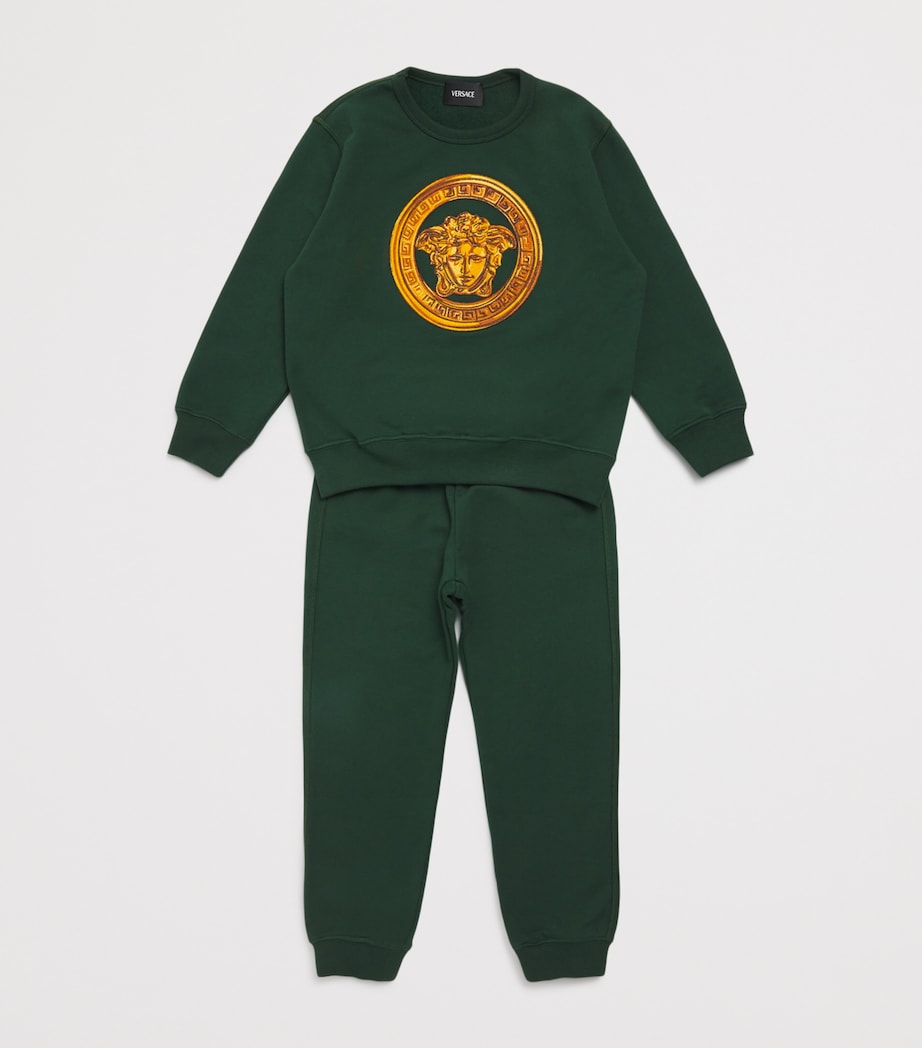 Versace kids cotton embroidered Medusa sweatpants 6-14 years (British brand)