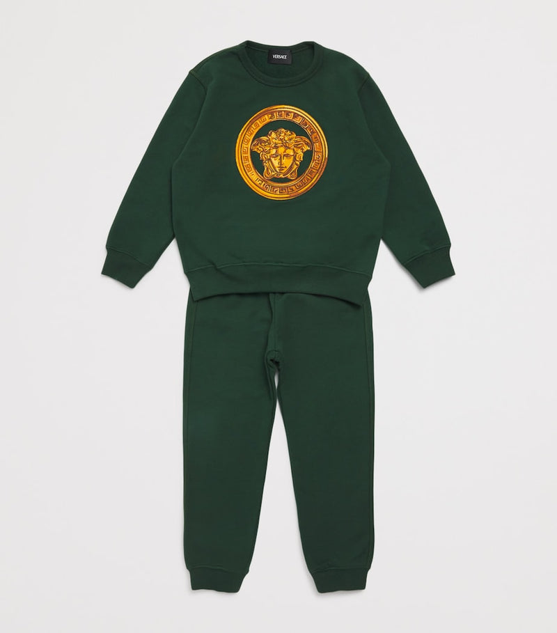 Versace kids cotton embroidered Medusa sweatpants 6-14 years (British brand)