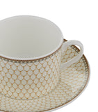 Halcyon Days Antler Trellis teacup and saucer, UK version