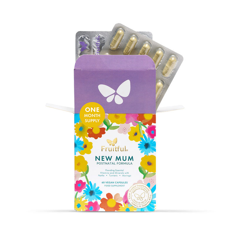 Fruitful New Mum postnatal supplement capsules 60 count, UK version