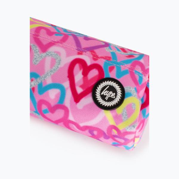 Hype Graffiti Hearts Pink pencil case, UK version