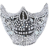 Smiffys Deluxe Crystal Skull Half Face Mask, imported from the UK