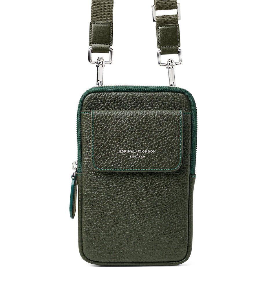 Aspinal of London leather crossbody phone pouch - British product