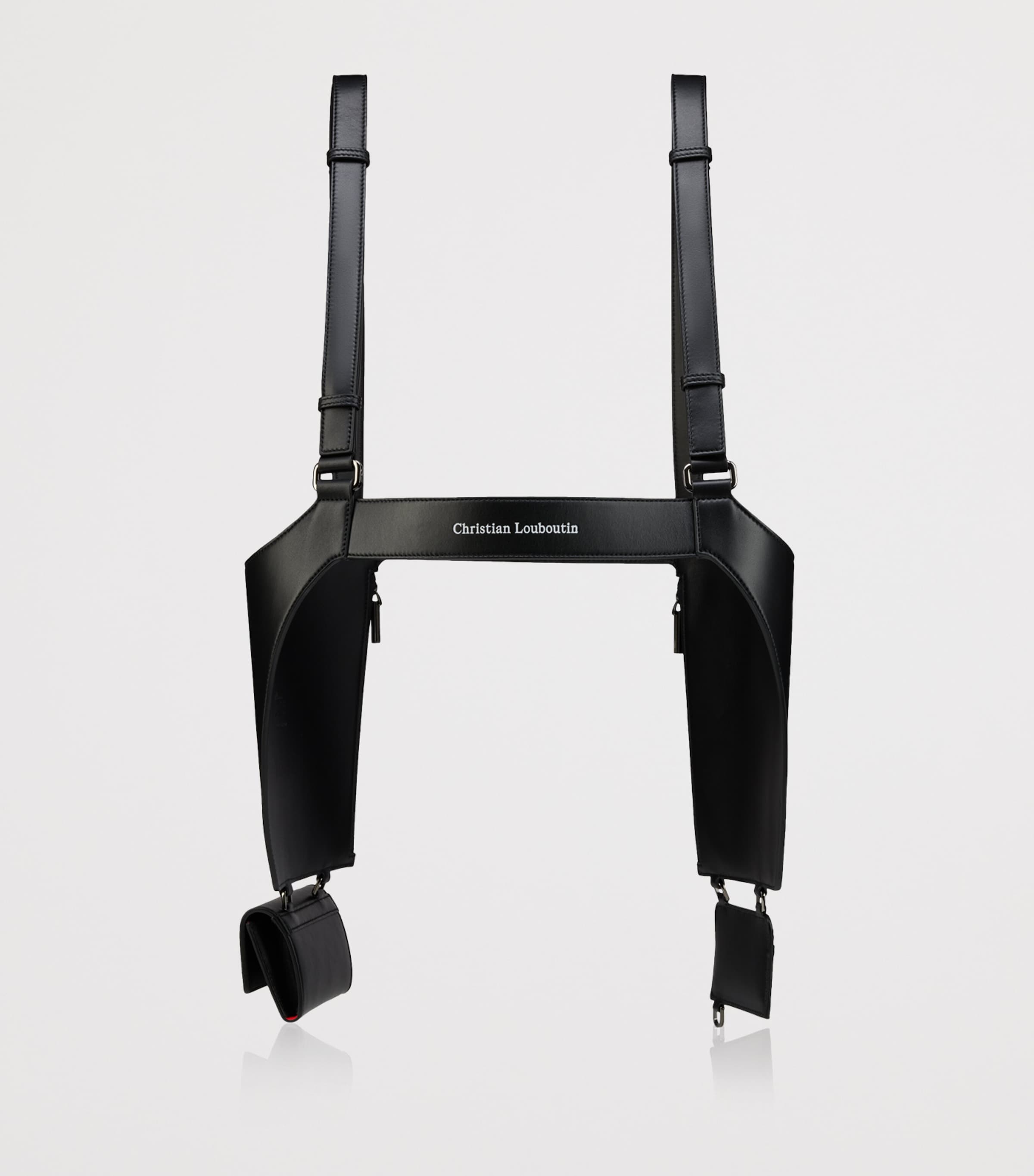 Christian Louboutin tactical leather harness with pockets, UK version
