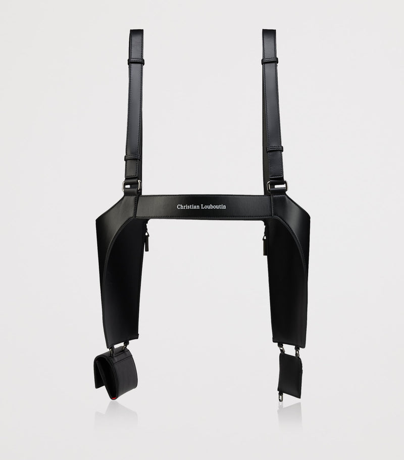 Christian Louboutin tactical leather harness with pockets, UK version