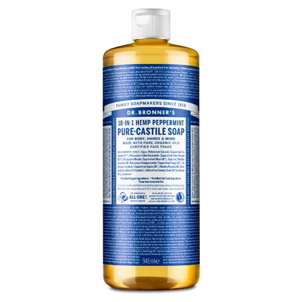 Dr Bronner Peppermint Castile Liquid Soap - 946ml GOODS Superdrug   