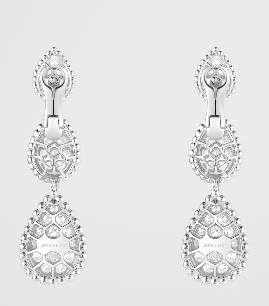 Boucheron Serpent Bohème pendant earrings white gold diamonds - British product