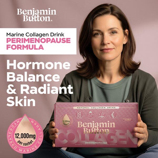 BB perimenopause marine collagen strawberry liquid sachets 14x30ml, UK version