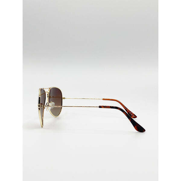 SVNX aviator sunglasses brown metal frames, imported from the UK