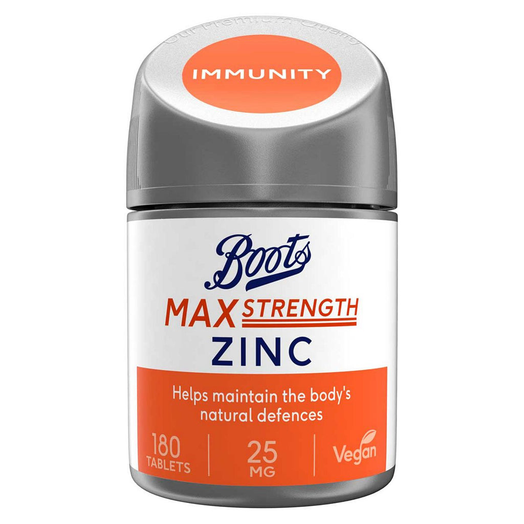 Boots Max Strength Zinc, 180 Tablets