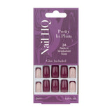 Nail HQ Pretty In Plum Square Nails GOODS Superdrug   