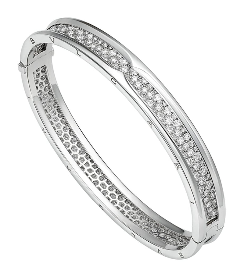 Bvlgari B.zero1 bangle white gold diamonds (British brand)