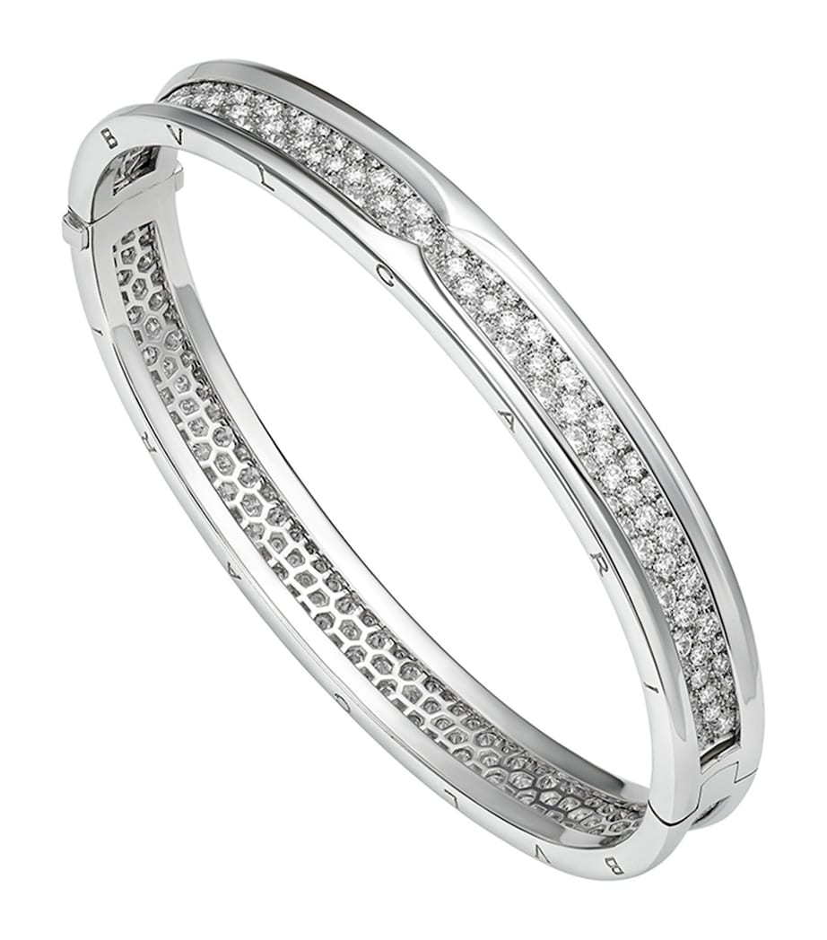 Bvlgari B.zero1 bangle white gold diamonds (British brand)