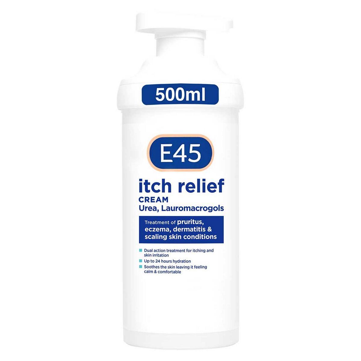 E45 Itch Relief Cream for Itchy, Irritated and Eczema Prone Skin - 500g Pump GOODS Boots   