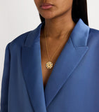 L'Atelier Nawbar yellow gold diamond lapis turquoise moon phase necklace, UK version